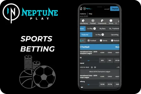 Neptune Casino Sports Betting with Live Odds